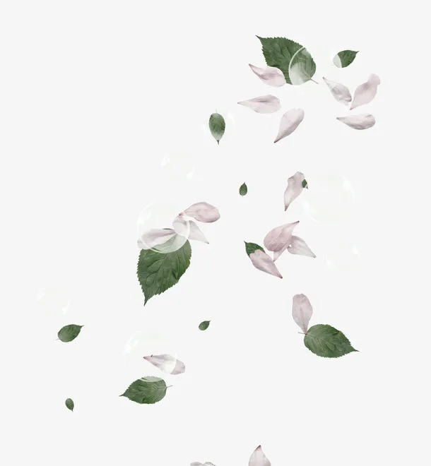 粉色简约花瓣漂浮素材免抠