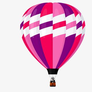 双11双12紫红色汽球免抠图免免抠