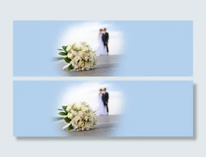 唯美白色婚礼手捧花海报背景高清