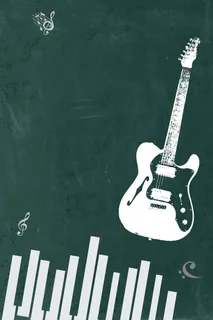 简约创意吉他音乐培训海报背景高清 简约创意吉他音乐培训海报背景高清