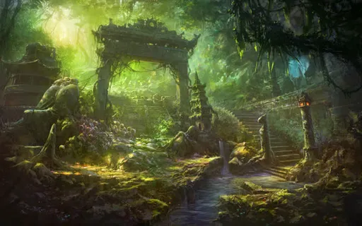 丛林世界游戏场景原画免抠 丛林世界游戏场景原画免抠