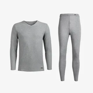 浅灰色内衣打底套装免抠