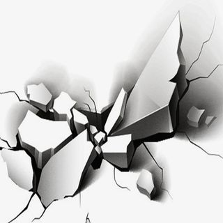 卡通立体地面开裂破损PNG图片免抠