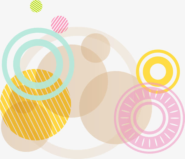潮流圆圈花纹免抠