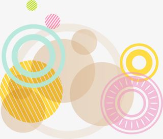 潮流圆圈花纹免抠