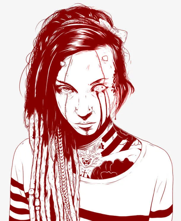 恐怖插画免抠