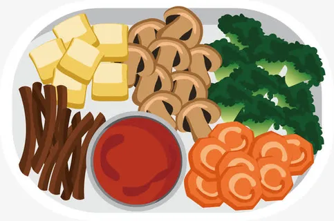 蔬菜摆盘矢量图免抠