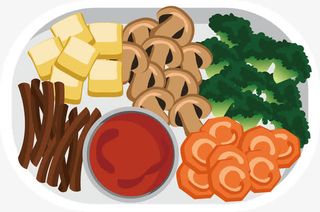 蔬菜摆盘矢量图免抠