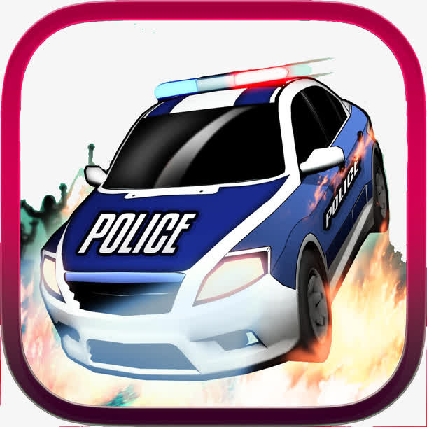 卡通警车免抠