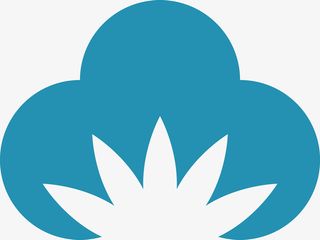 蓝色矢量棉花png图免抠