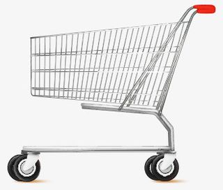 手绘卡通商场淘宝购物车免抠