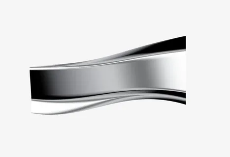 银色金属流线免抠