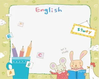 小兔手绘边框装饰免抠