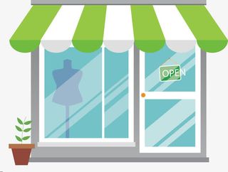 衣服商店矢量图免抠