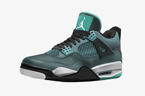 青色篮球运动鞋免抠