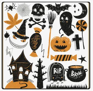 万圣节元素图案免抠