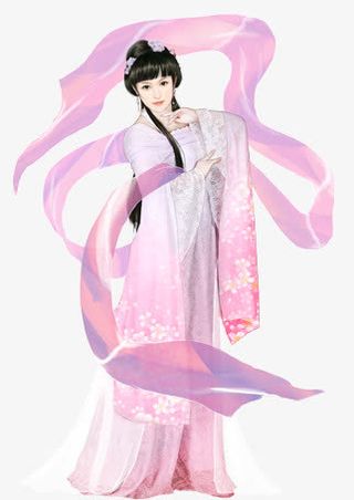 彩绘立绘古装唯美美女免抠