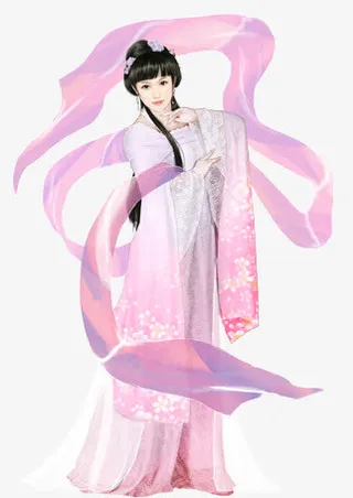 彩绘立绘古装唯美美女免抠