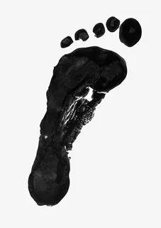 黑色墨水笔刷脚印素材免抠 黑色墨水笔刷脚印素材免抠