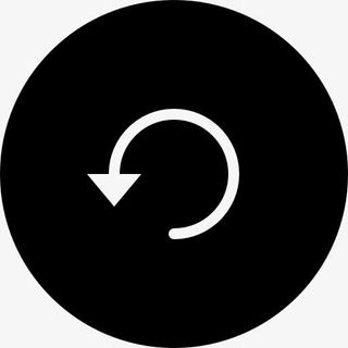 逆时针环形箭头黑色按钮图标免抠