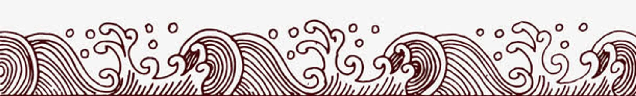 线描海浪纹路免抠
