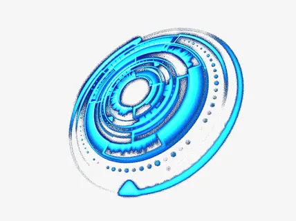 现代蓝色环状高科技界面装饰元素免抠 现代蓝色环状高科技界面装饰元素免抠