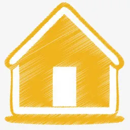 黄色的返回首页图标免抠