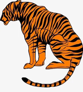 卡通老虎矢量图免抠