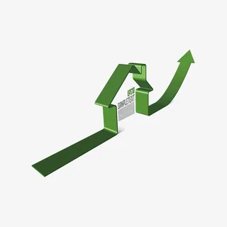 创意房子和箭头免抠