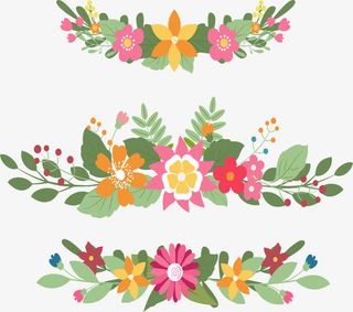 浪漫美丽春天花藤免抠