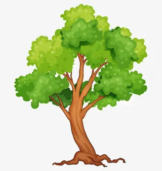 大树春天树木矢量1免抠