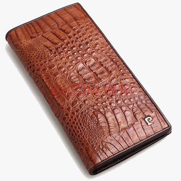 鳄鱼纹长款皮夹免抠