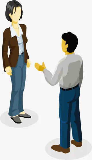 交谈png元素免抠