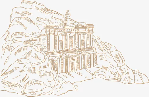 线条西藏布达拉宫免抠 线条西藏布达拉宫免抠