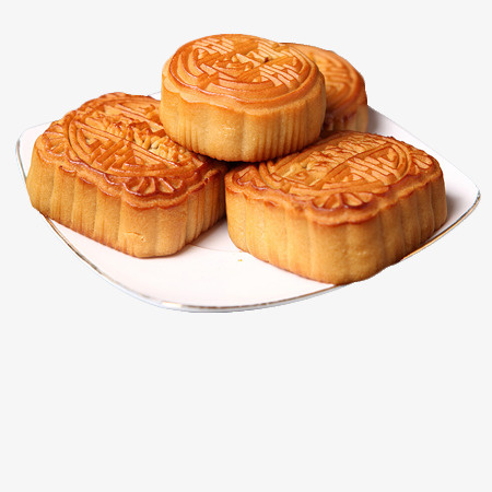 装盘的月饼元素免抠
