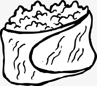 卡通寿司矢量手绘图免抠