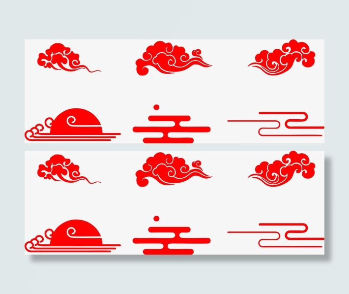 中国风云纹图案3免抠