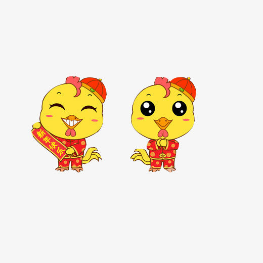 小鸡作揖素材图片免抠