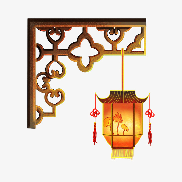 中国风灯笼古风装饰PNG透明免抠素材免抠