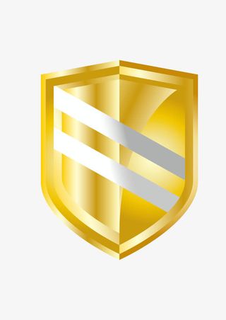 金黄色盾牌免抠