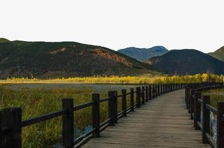 四川泸沽湖走婚桥草海免抠