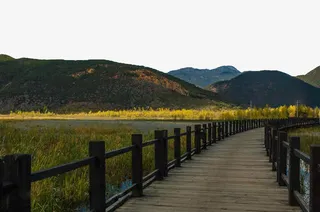 四川泸沽湖走婚桥草海免抠