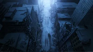 雪原荒废城市高清