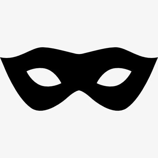 狂欢节面具的轮廓图标免抠