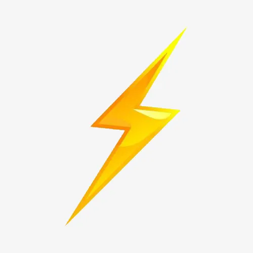 简单卡通闪电免抠
