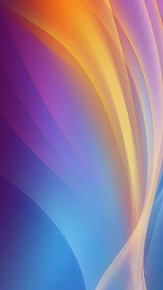 渐变蓝底红色黄光曲线H5背景素材高清