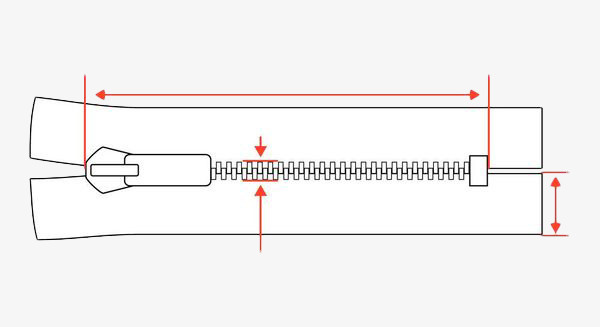 手绘拉链尺寸箭头免抠