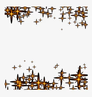 黄色闪耀光芒免抠