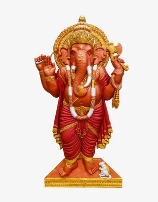 木雕象神纹样免抠