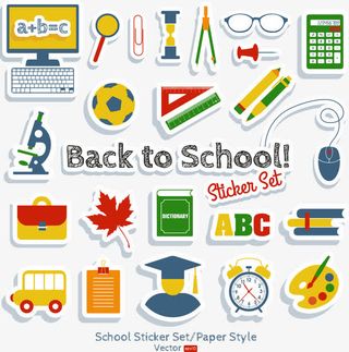 开学装饰元素免抠